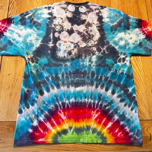 Custom tie dye on XL Port & Company short sleeve shirt with mushroom design - Picture 2 of 5